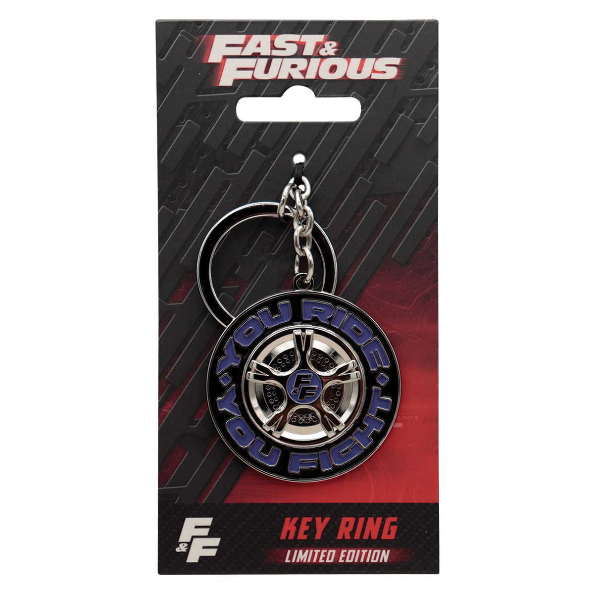 Fast & Furious Keyring - 'You Ride You Fight'