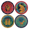 Lot de 4 Sous-Verres en Métal Imprimés Jurassic Park