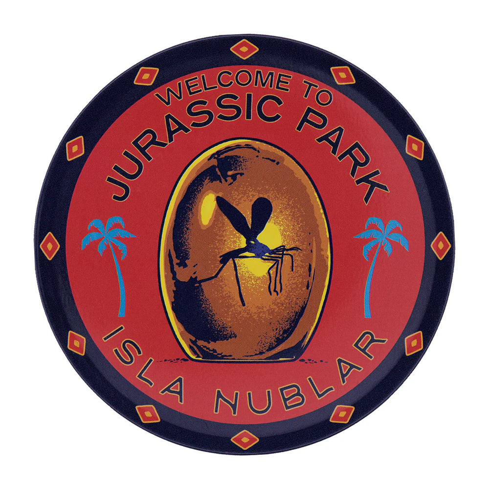 Lot de 4 Sous-Verres en Métal Imprimés Jurassic Park