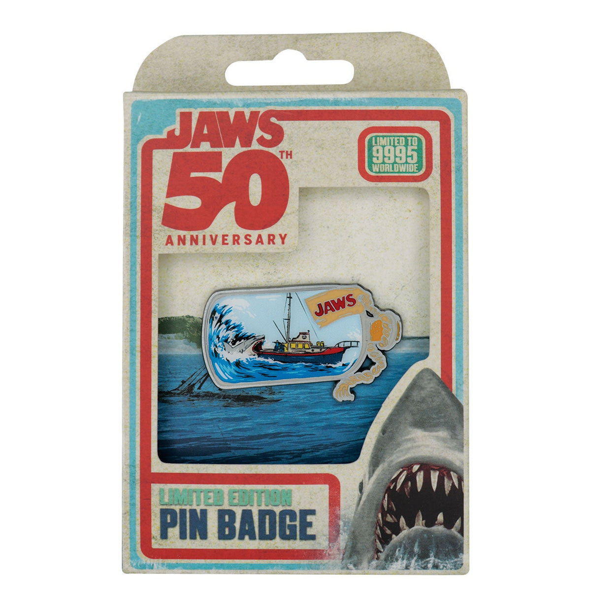 Jaws Pin - 50th Anniversary Ship in Bottle