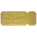 Objet collector Les Dents de la Mer - 50th Anniversary 24K Gold Plated Regatta Ticket