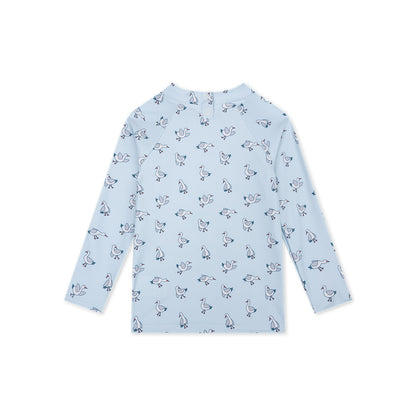 UV Swimming T-Shirt Long Sleeves - Blue - Little Seagull