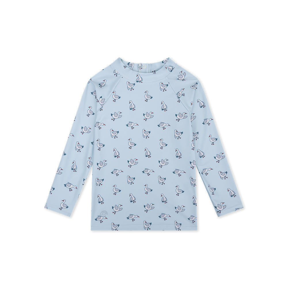 UV Swimming T-Shirt Long Sleeves - Blue - Little Seagull