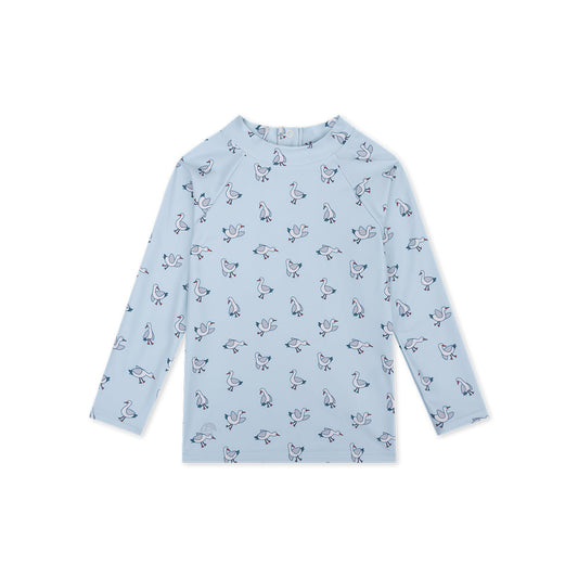 UV Protection Long-Sleeved Swim T-Shirt - Blue - Little Seagull