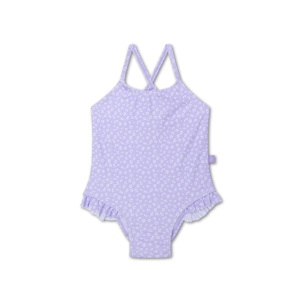 Girls' Swimsuit - Lila - Leopard