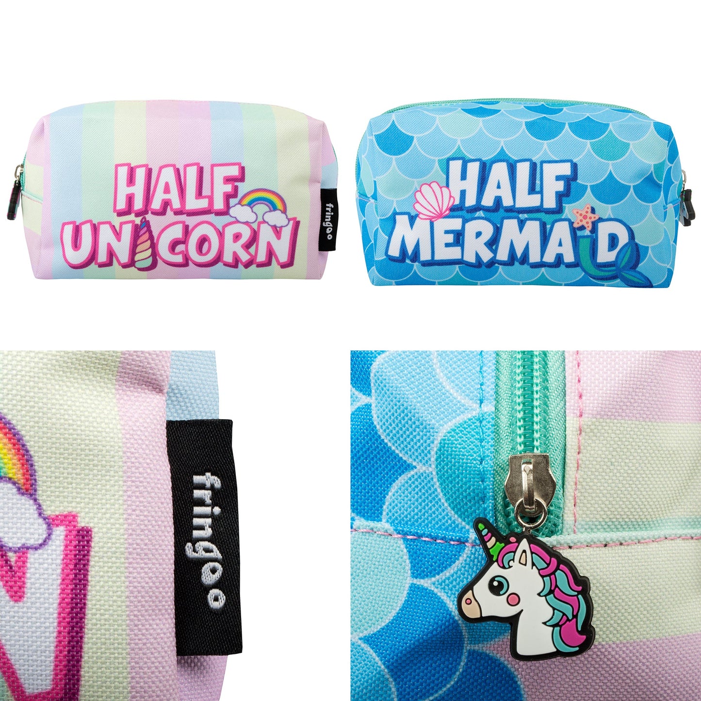 Half & Half Pencil Case/Makeup Bag
