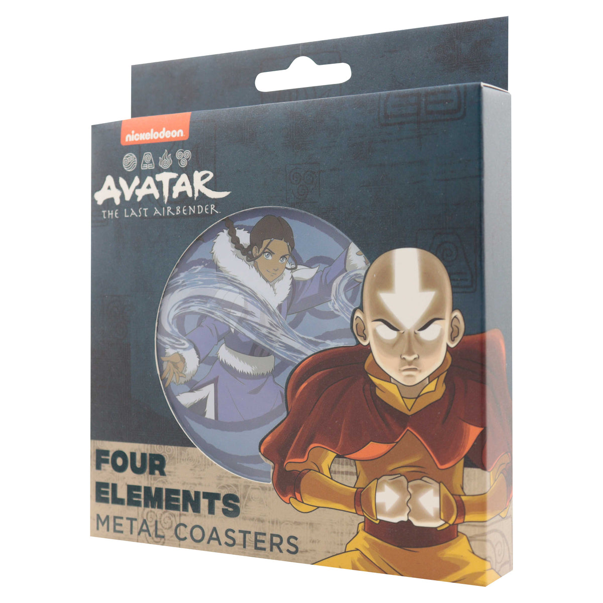 Set of 4 embossed metal coasters Avatar: The Last Airbender