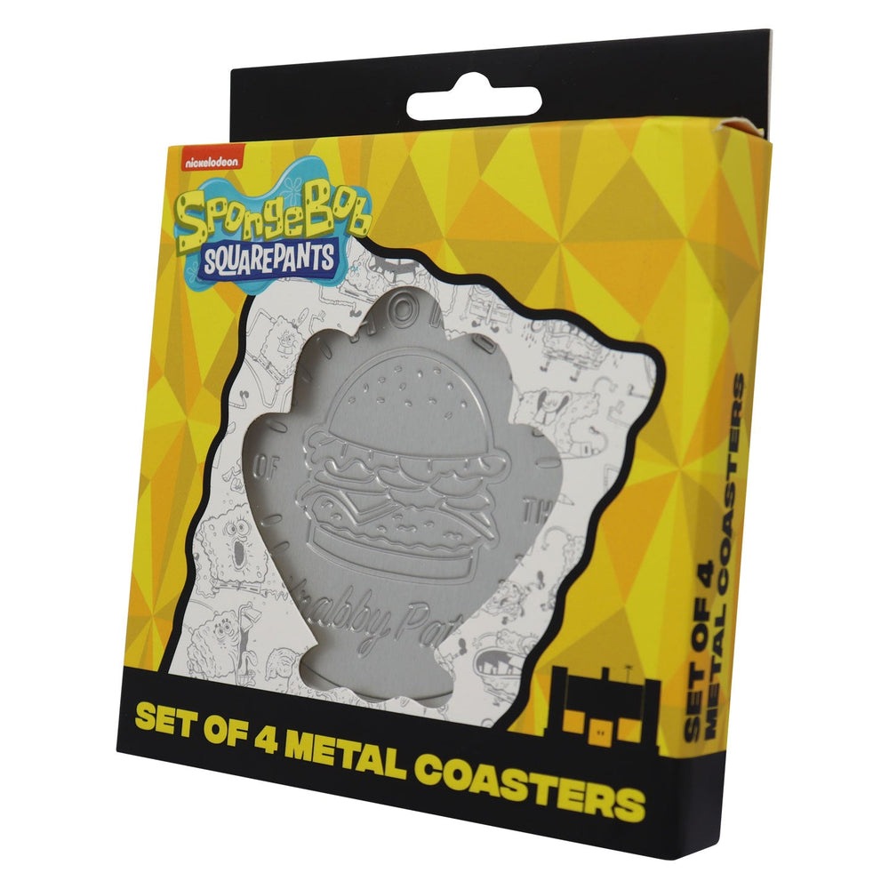Set de 4 sous-verres métal embossés Bob l’éponge