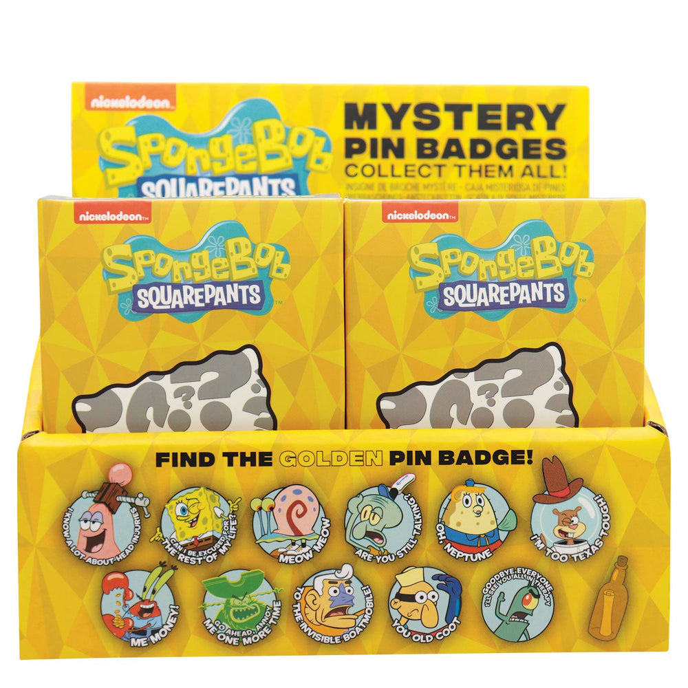Display de 12 blind boxes Bob l’éponge - pin’s mystère