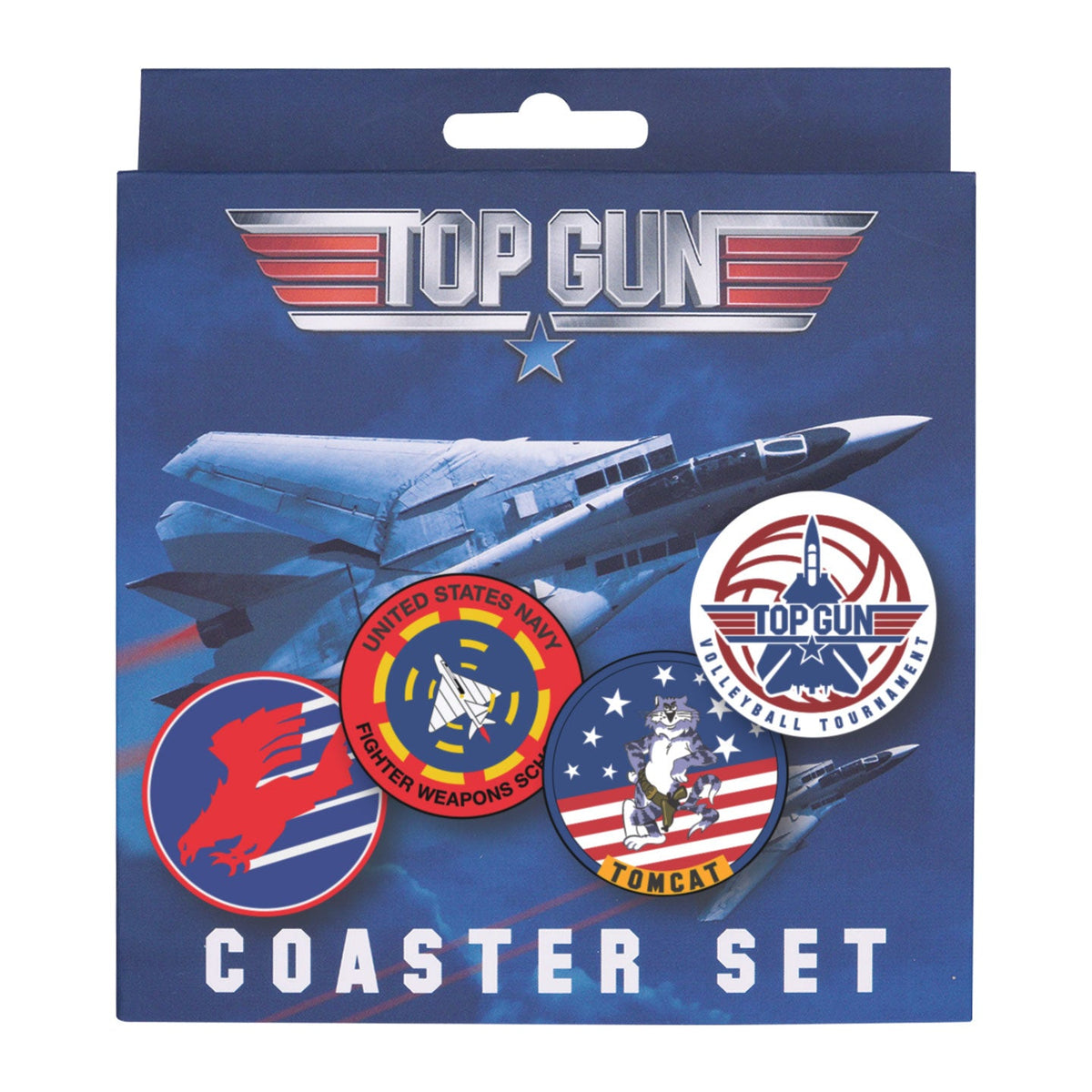 Set of 4 printed Top Gun coasters