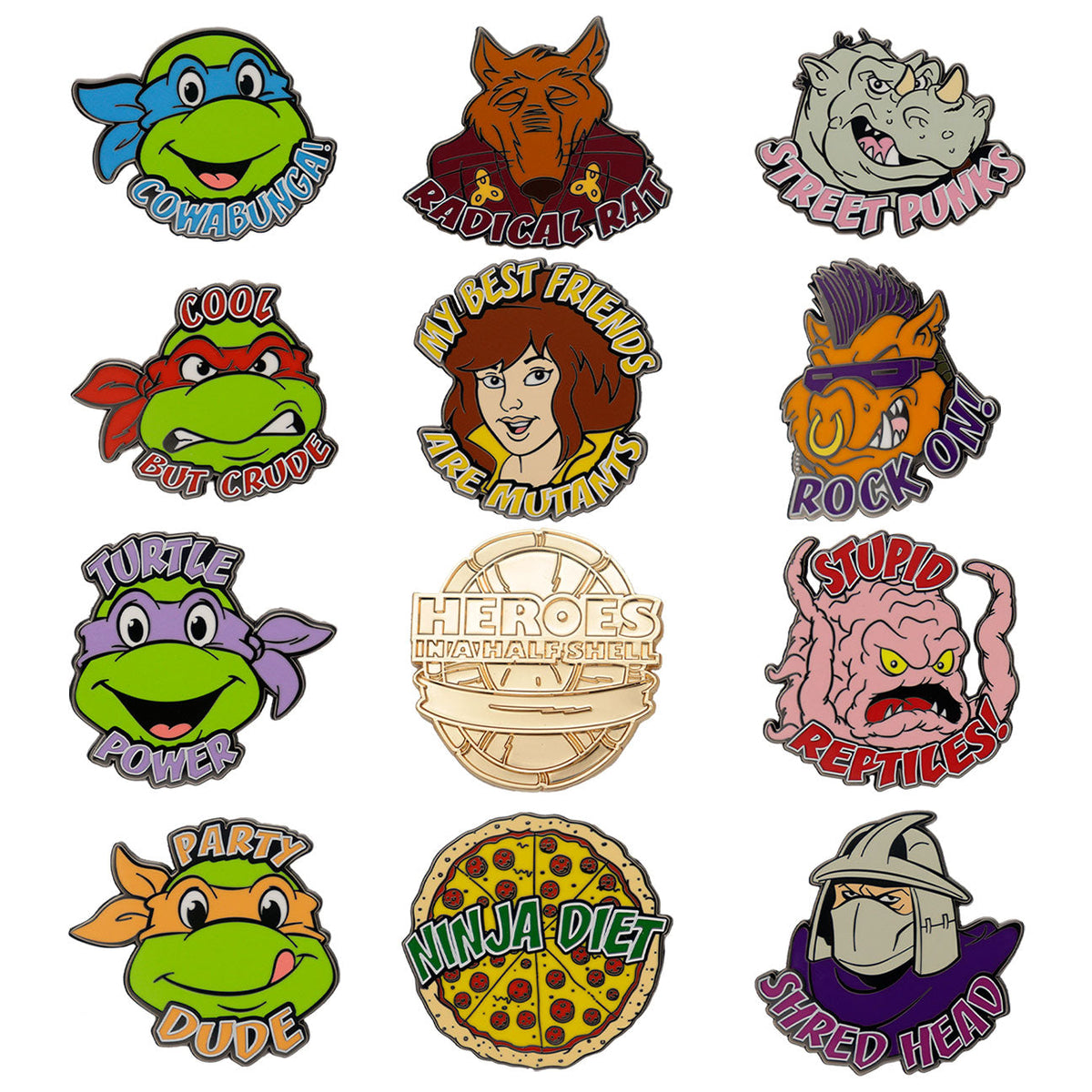 Display of 12 Teenage Mutant Ninja Turtles Blind Boxes - Mystery