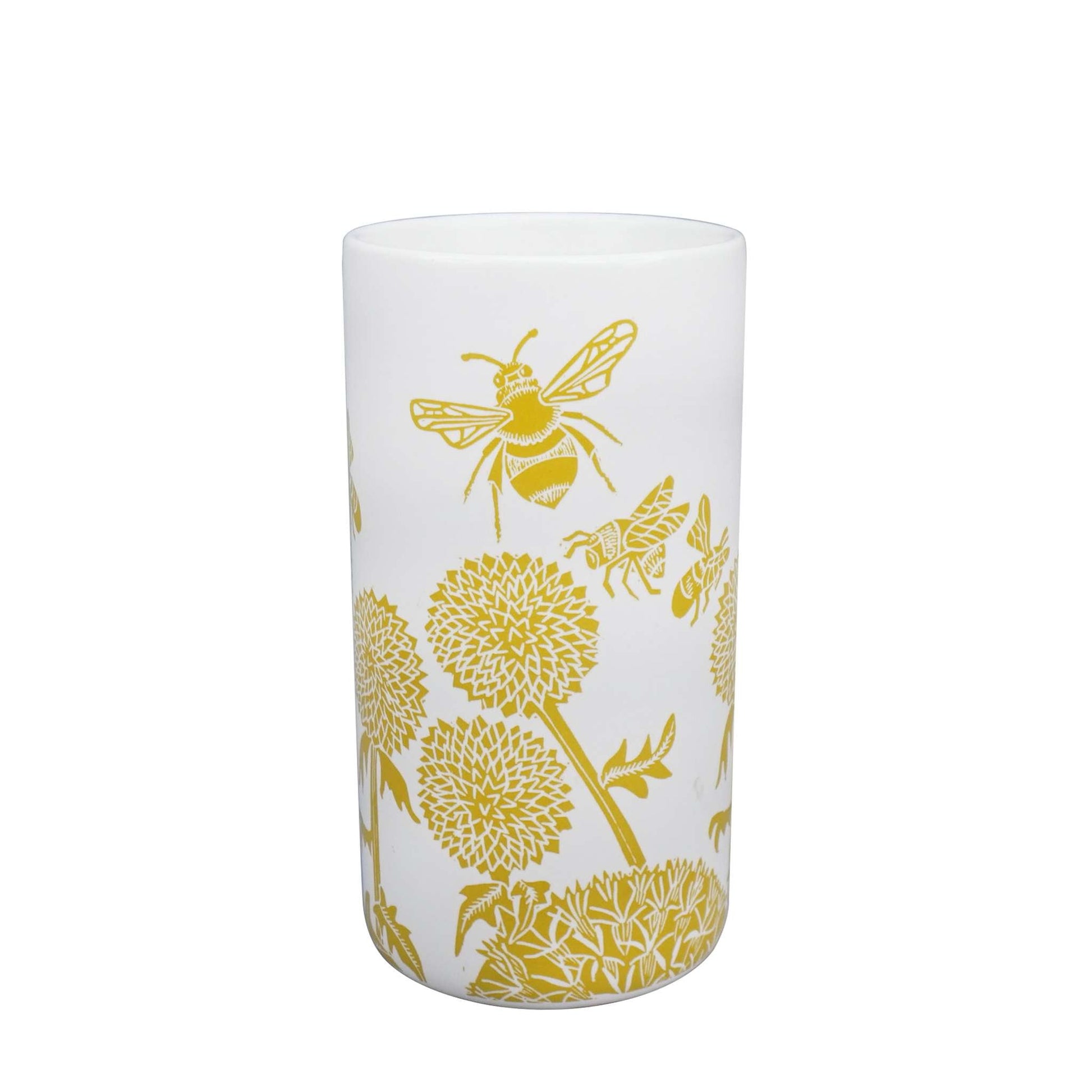 Vase en céramique Bee Dandelion - moutarde jaune
