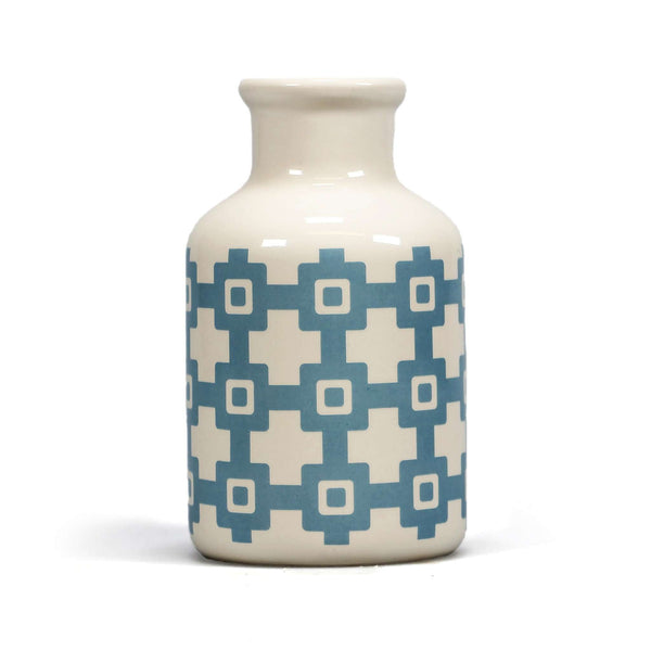 Vase en céramique Design Tiles bleu