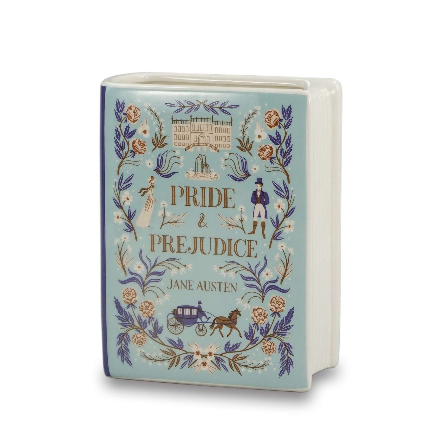 Pulteney Press Pride & Prejud. Ceramic Vase – 14 cm