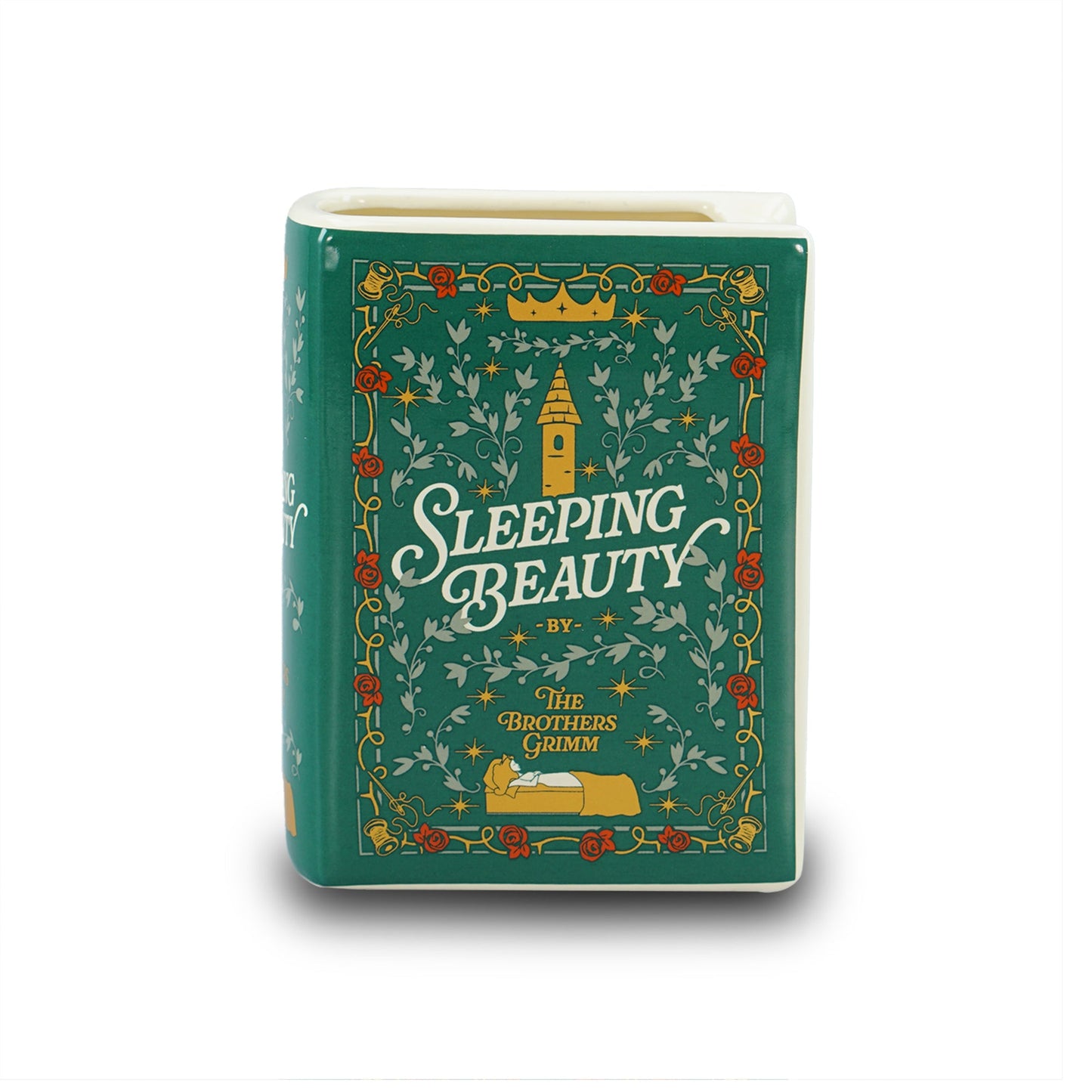 Sleeping Beauty Ceramic Book Cachepot – 14 cm