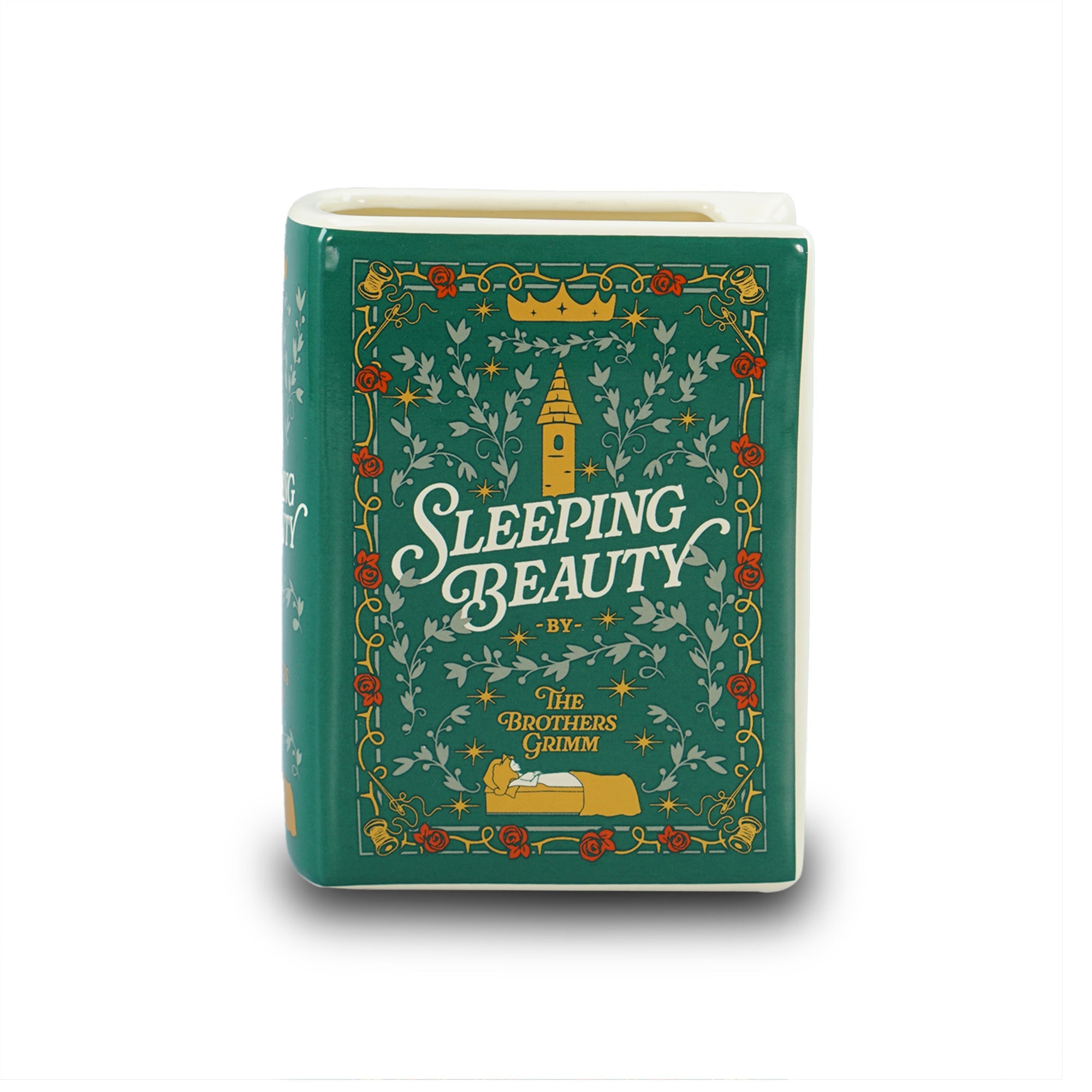 Sleeping Beauty Ceramic Book Cachepot – 14 cm
