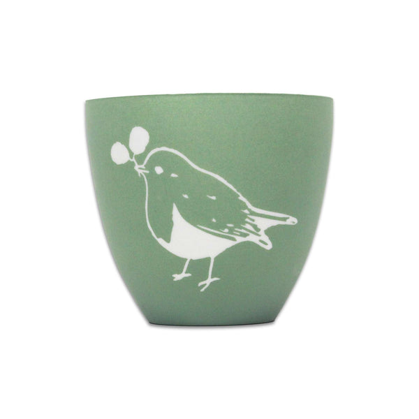 RSPB Robin Ceramic Tealight Holder - 8 cm