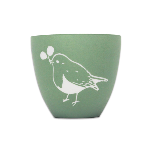 RSPB Robin Ceramic Tealight Holder - 8 cm