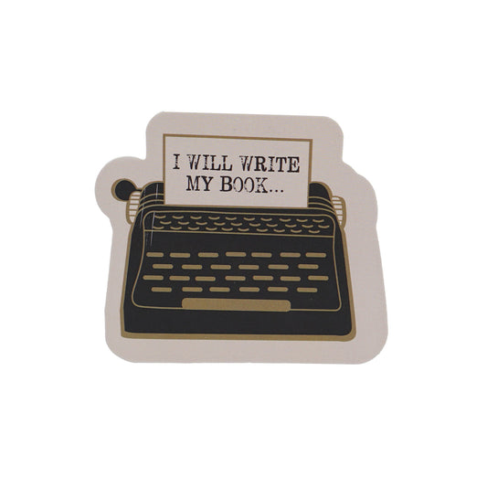 I Will Write My Book Vinyl Sticker