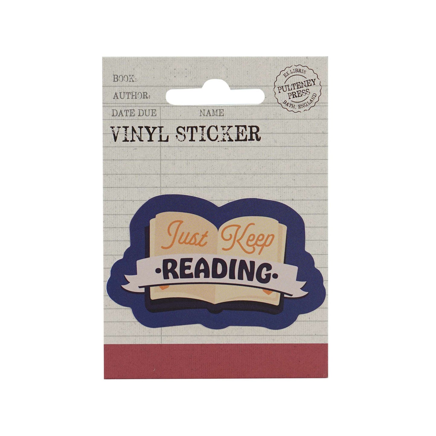 Just Keep Reading Vinyl Sticker