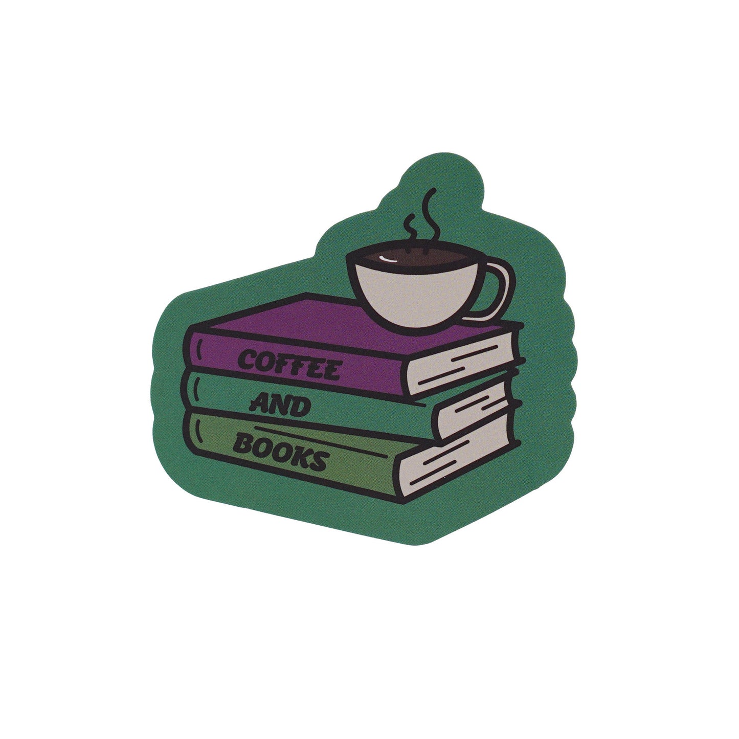 Vinyl sticker Coffee And Books