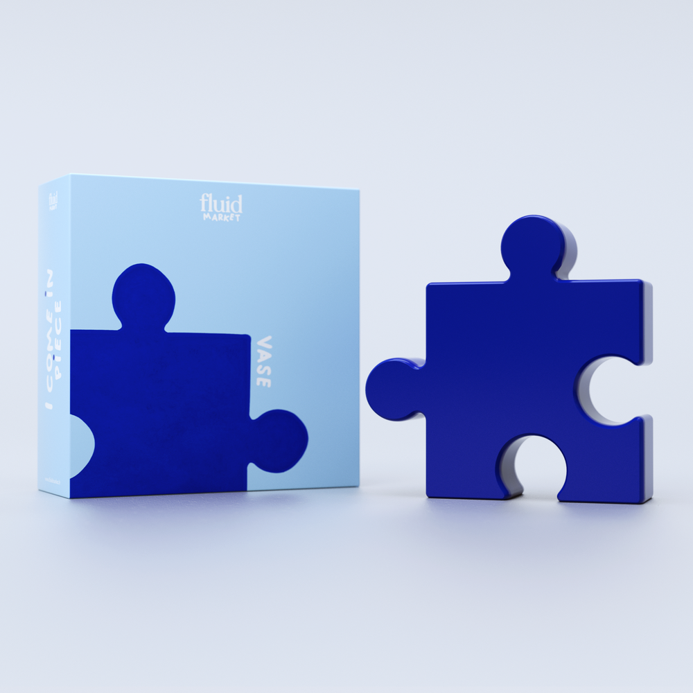 Blauwe Puzzelvaas