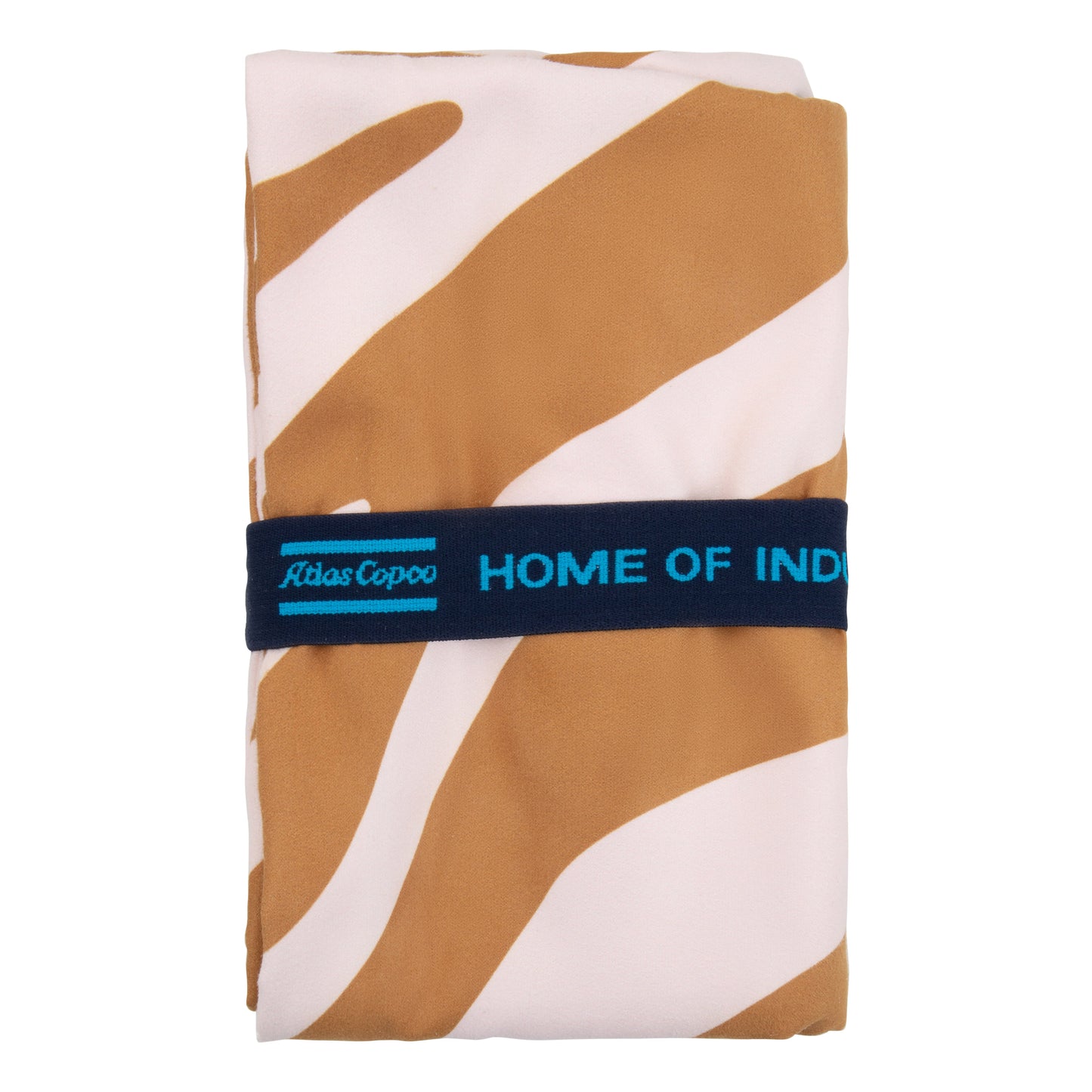 Microfiber Beach Towel - Orange/White - Vibrant Stripes - 180 x 180 cm