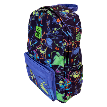 The Nightmare Before Christmas Backpack - Neon Glow All-Over Print Nylon 
