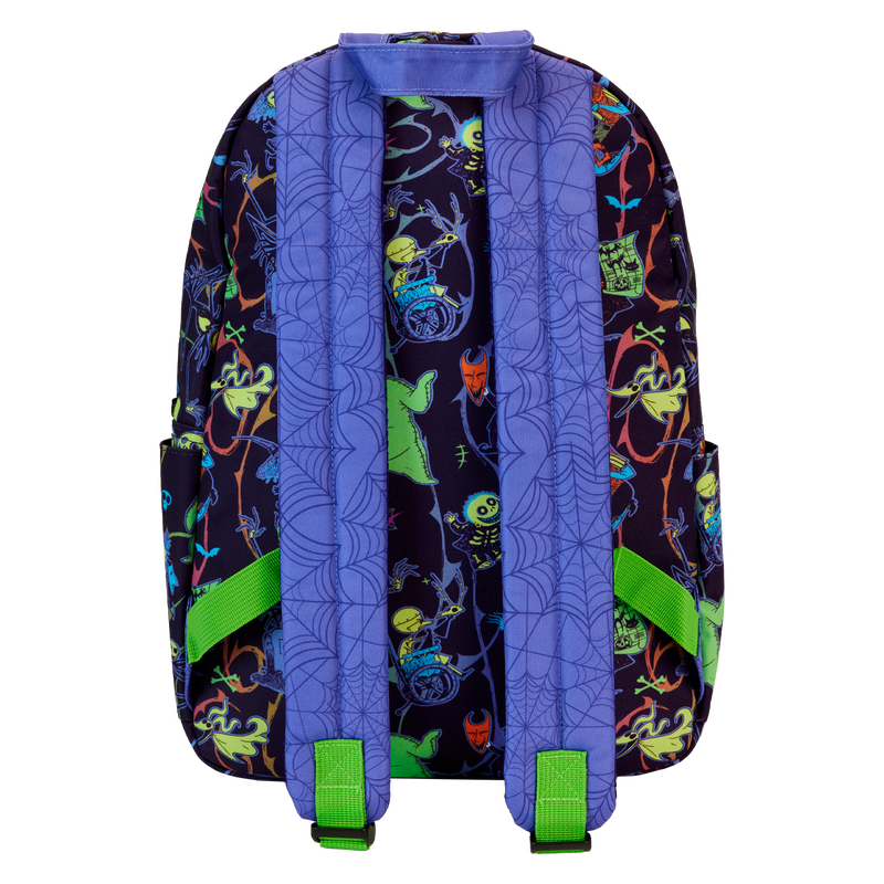 The Nightmare Before Christmas Backpack - Neon Glow All-Over Print Nylon 