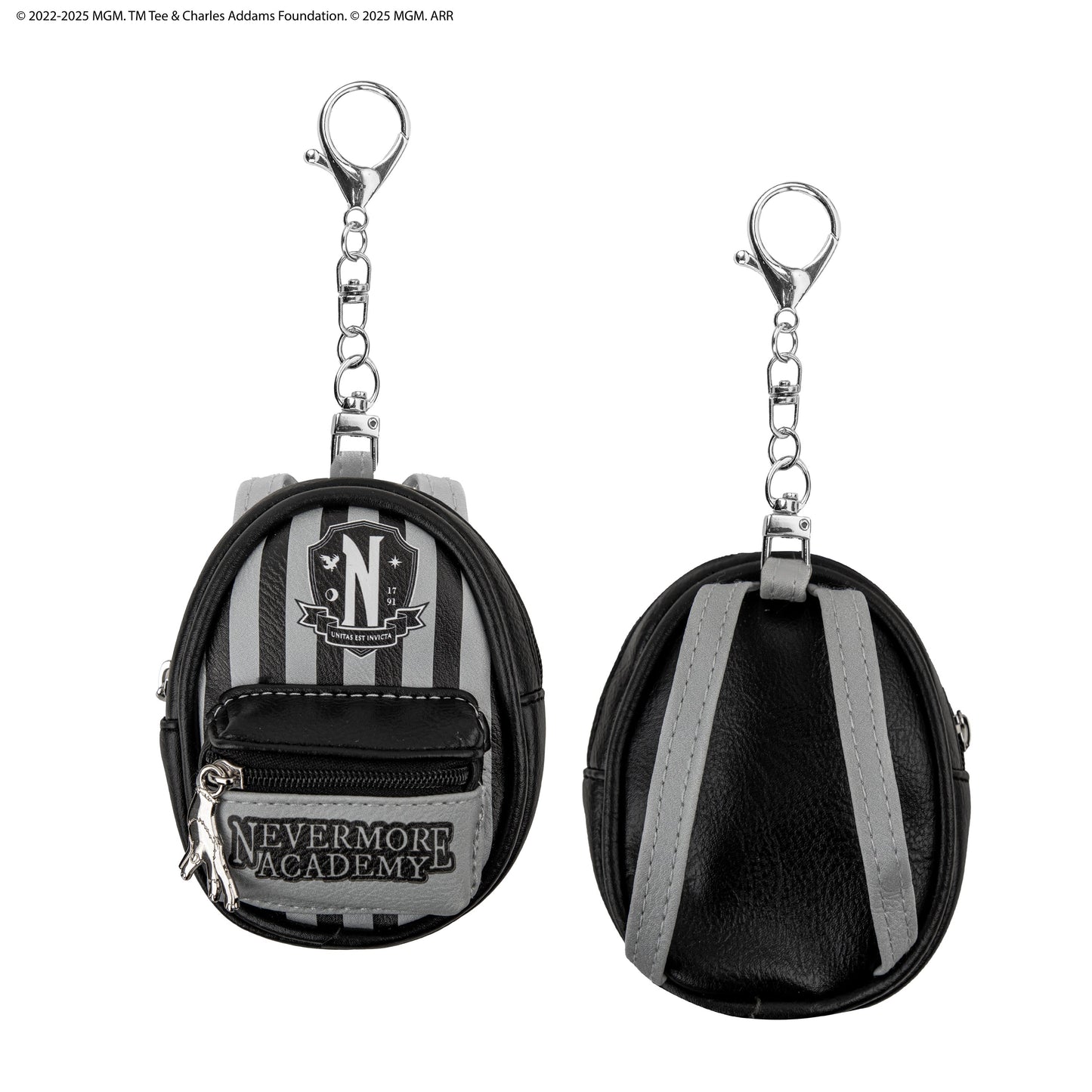 Nevermore Academy Black Pouch Keychain