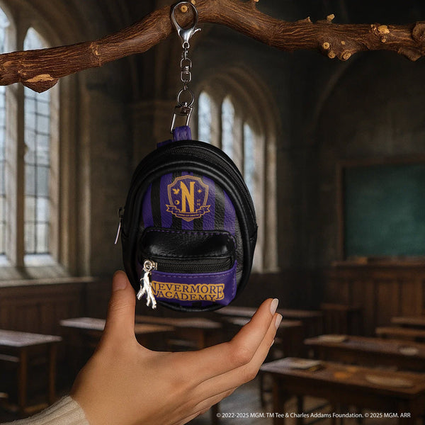 Nevermore Academy Purple Pouch Keychain