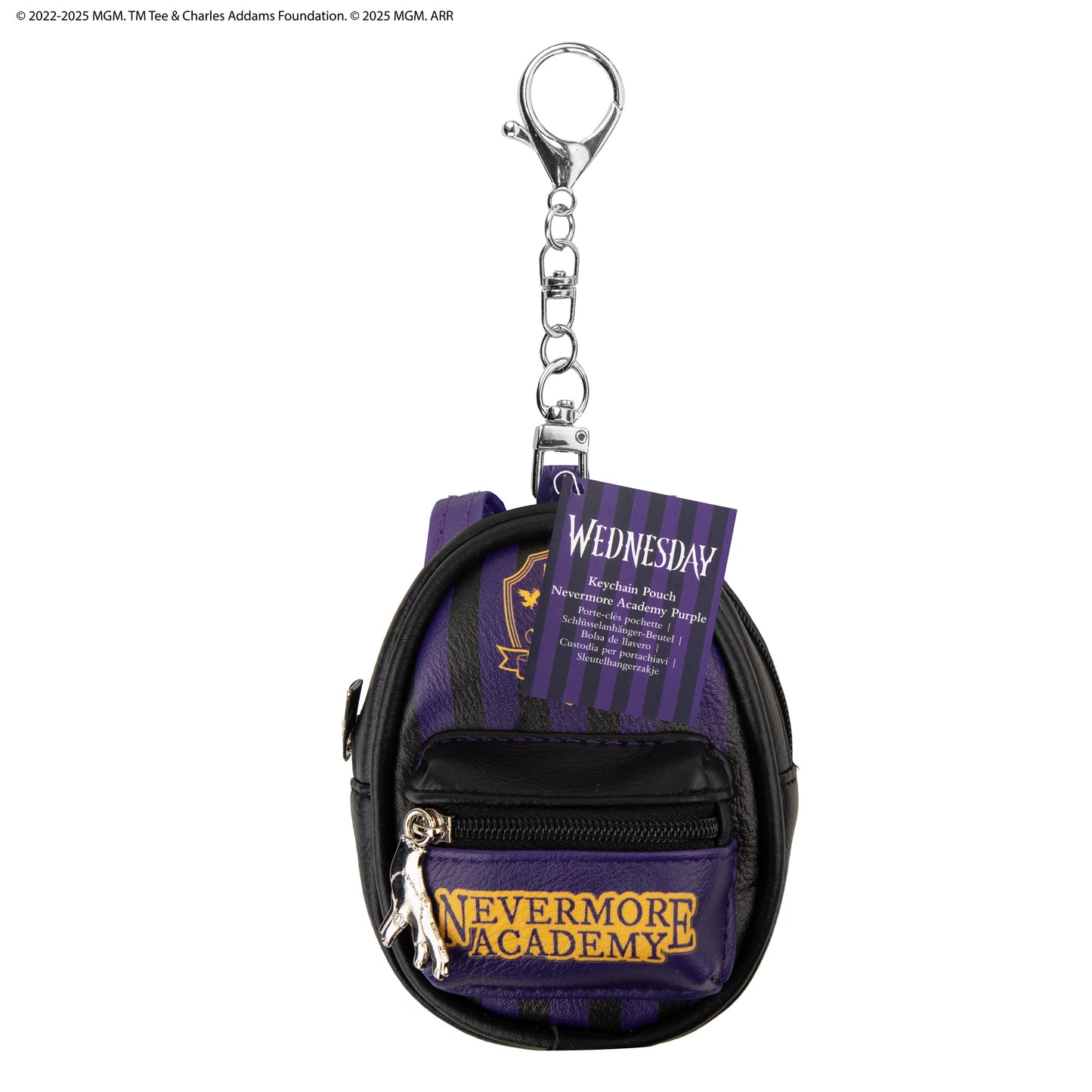 Nevermore Academy Purple Pouch Keychain