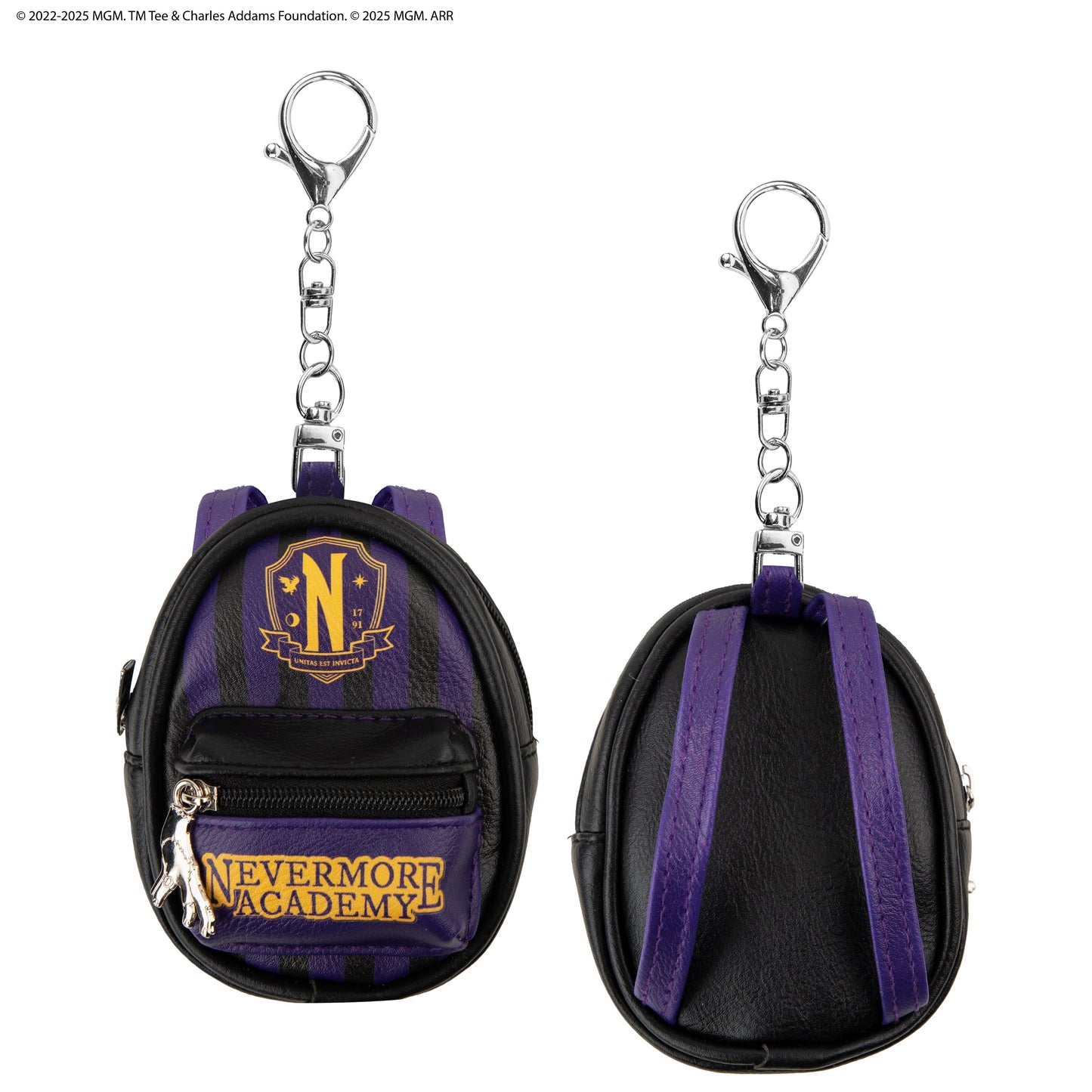 Nevermore Academy Purple Pouch Keychain