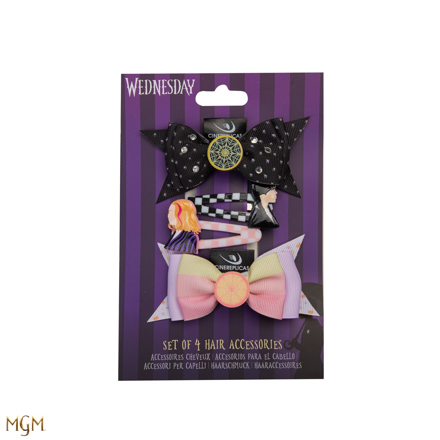 Set of 4 Wednesday hair clips