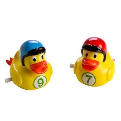 Opwindbare race-eendjes – Een paar opwindbare race-eendjes