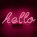 Wand-Neon Hello Rosa
