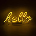 Wand-Neon Hello Gelb