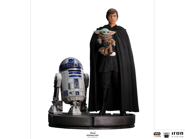 Luke Skywalker, R2-D2 and Grogu Statue - Star Wars: The Mandalorian - Legacy Replica 1/4