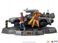 Statue Delorean Full Set Deluxe - Back to the Future II - Art Scale 1/10