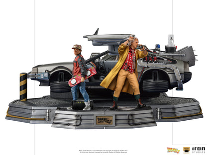 Delorean Full Set Deluxe Statue - Back to the Future II - Art Scale 1/10 - Iron Studios