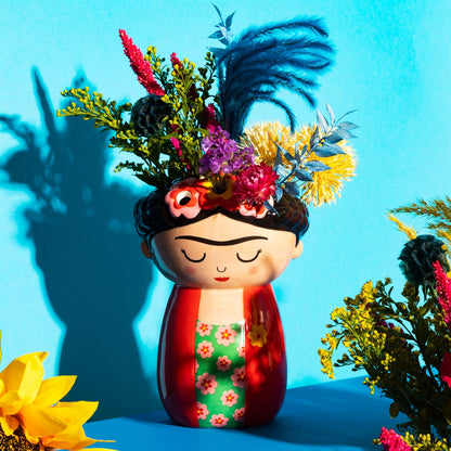 Frida red wall planter