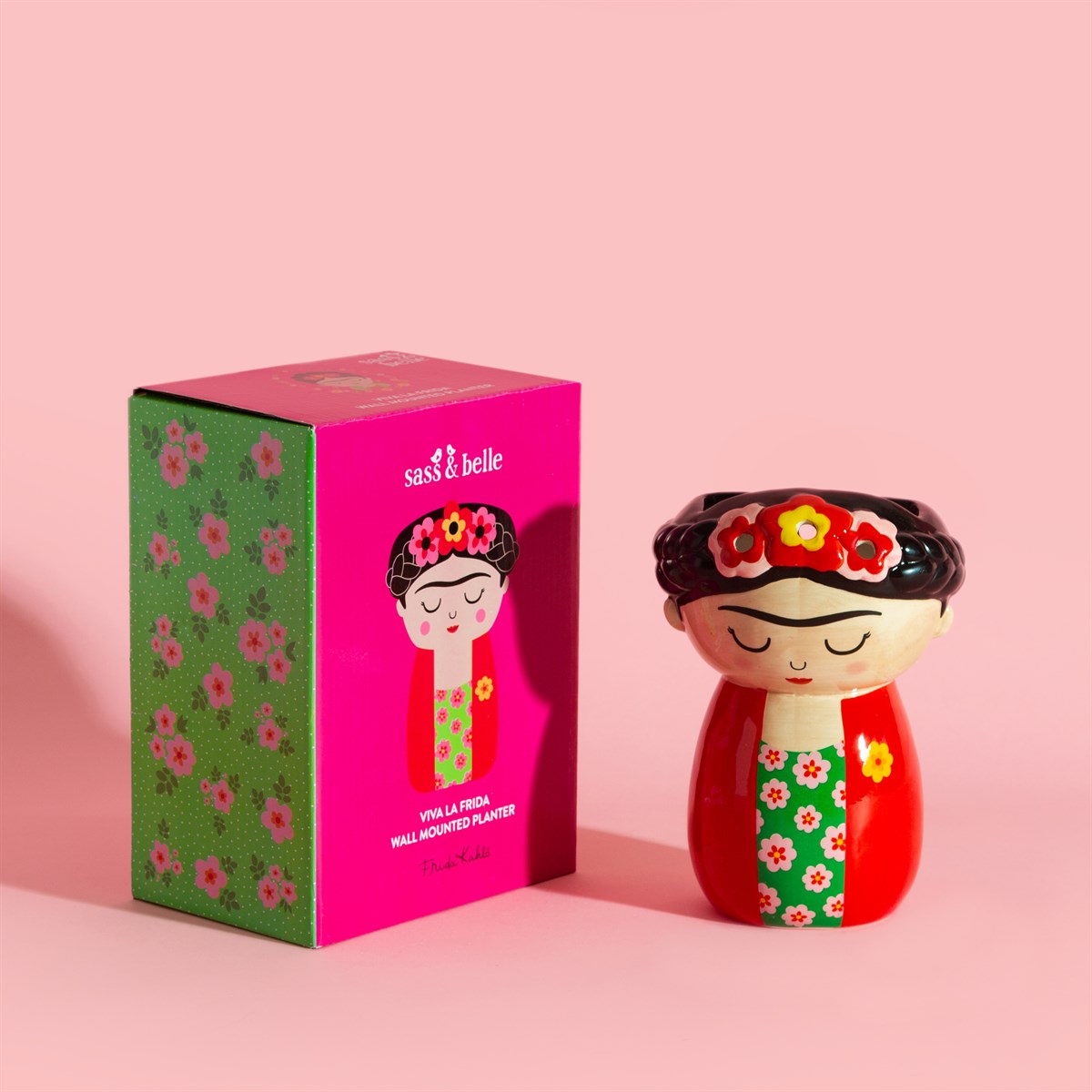Frida red wall planter