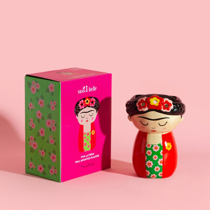Frida red wall planter