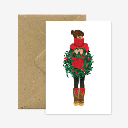 Winter Girl Crown - Greeting Card