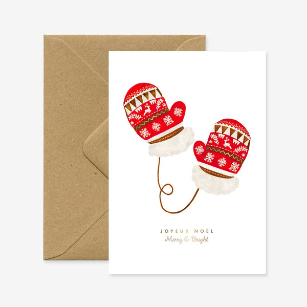 Xmas gloves - Greeting Card