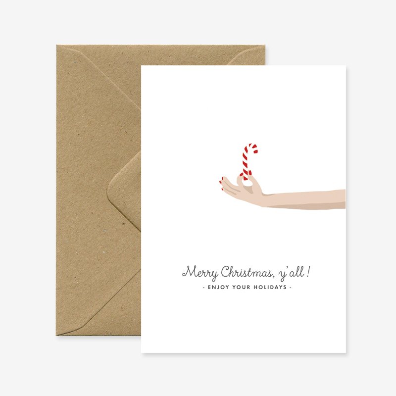 Merry Christmas y'all - Greeting card
