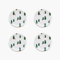 CHRISTMAS FOREST Set of 4 Coasters - 11cm