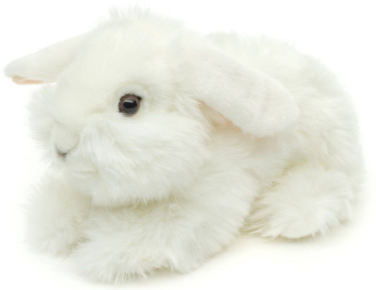 White lying lion-head rabbit plush