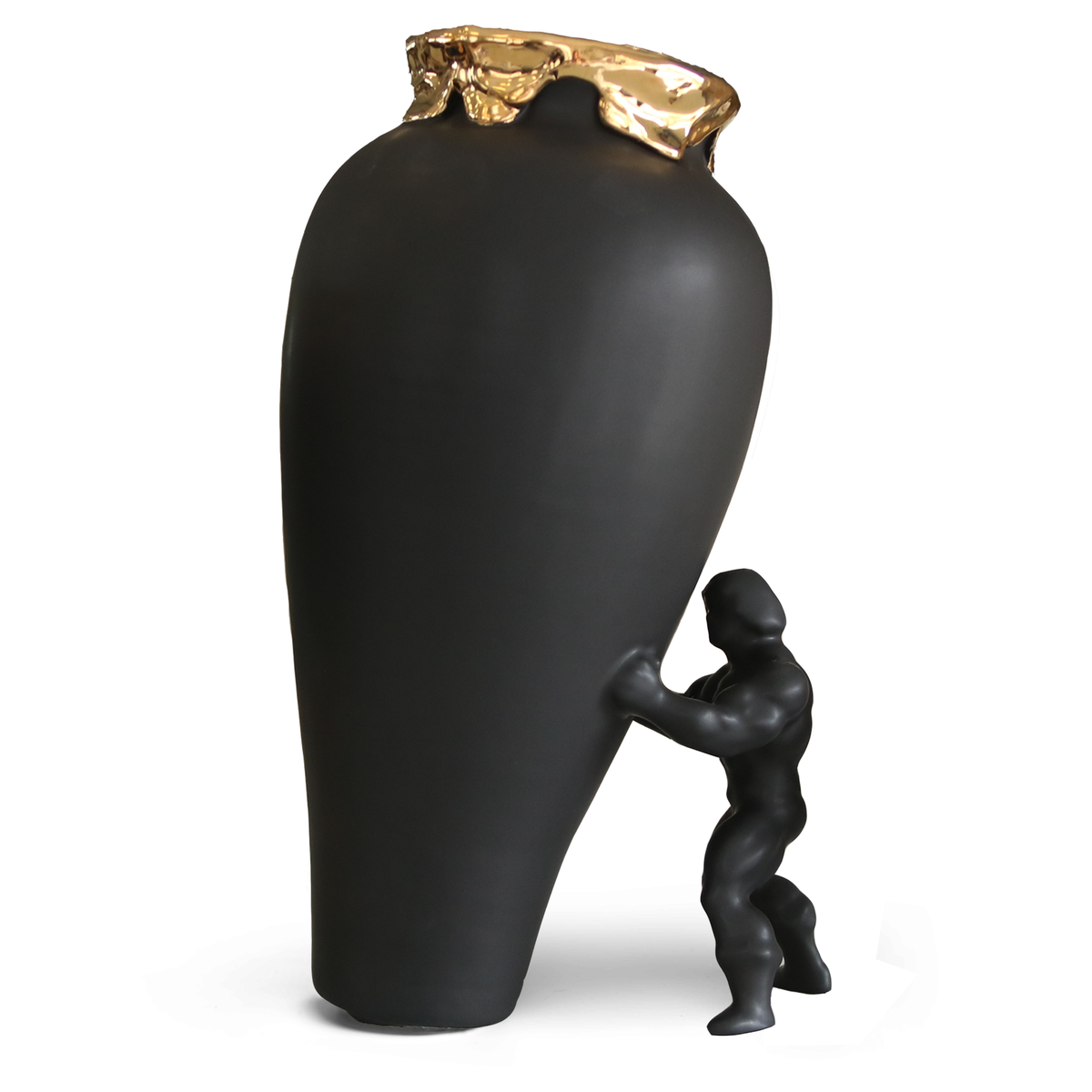 My Black and Gold Superhero Vase