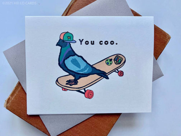 Pigeon "You Coo." Greeting Card